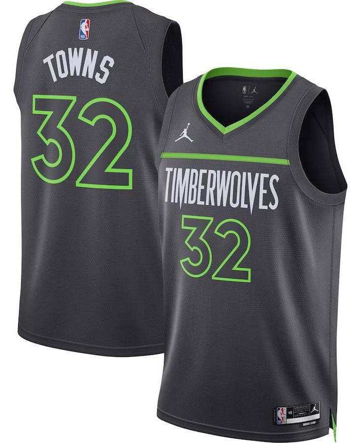 NBA Timberwolves Karl-Anthony Towns Charcoal