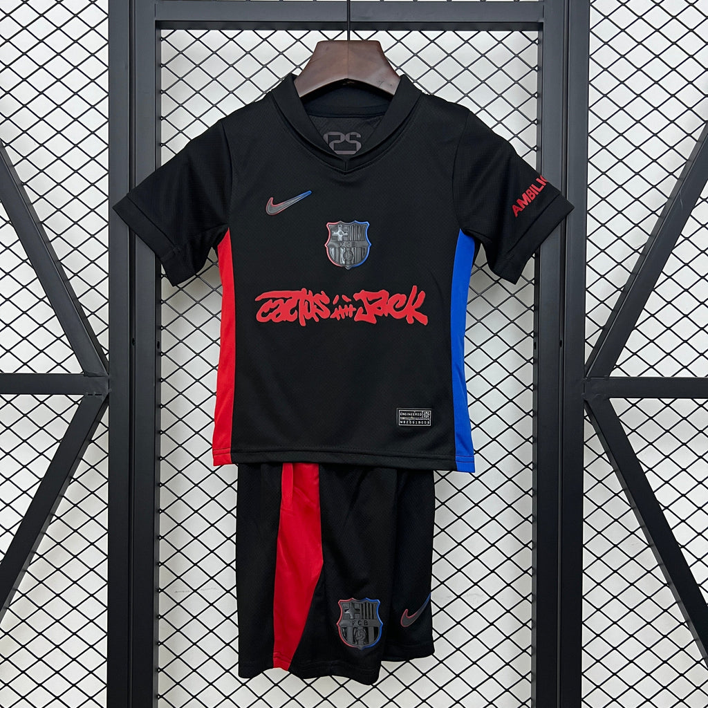 Camiseta y Pantalones para niños FC Barcelona - Travis Scott CACTUS JACK