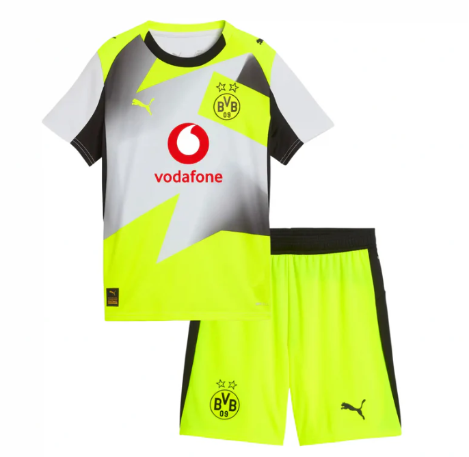 Camiseta y Pantalones para niños Borussia Dortmund Away 25/26