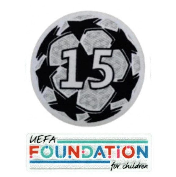 Parche Starball Campeón de la UCL 15 Veces + Set de Parches UEFA Foundation – 2021/2022