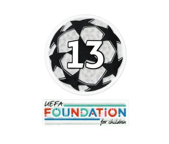 Parche Starball Campeón de la UCL 13 Veces + Set de Parches UEFA Foundation – 2021/2022