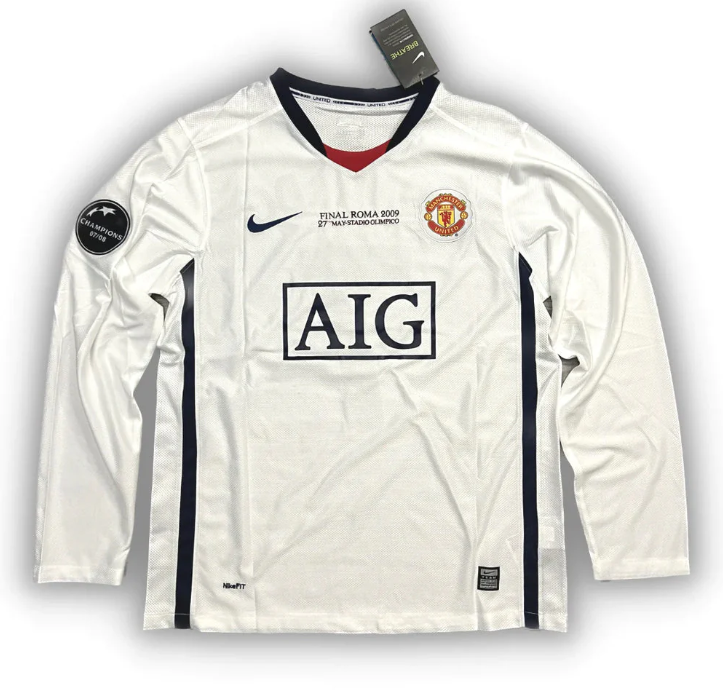 Camiseta Manga Larga Manchester United Retro 2008