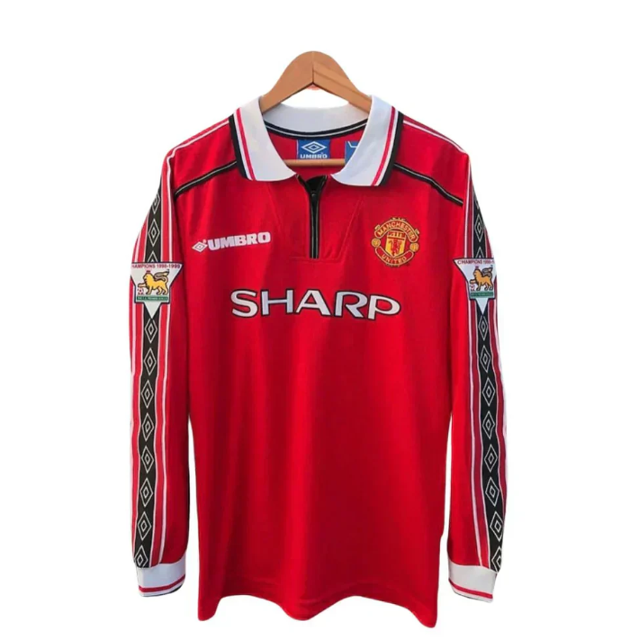 Camiseta Manga Larga Manchester United Retro 1998