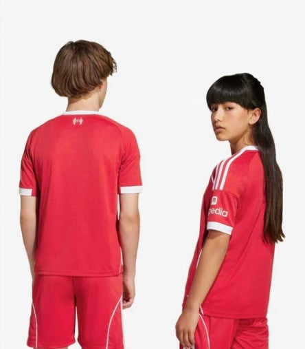 Camiseta y Pantalones para niños Liverpool Home 2025/26