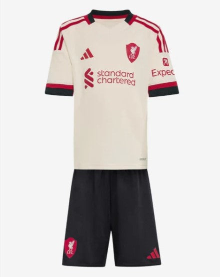 Camiseta y Pantalones para niños Liverpool Away 2025/26