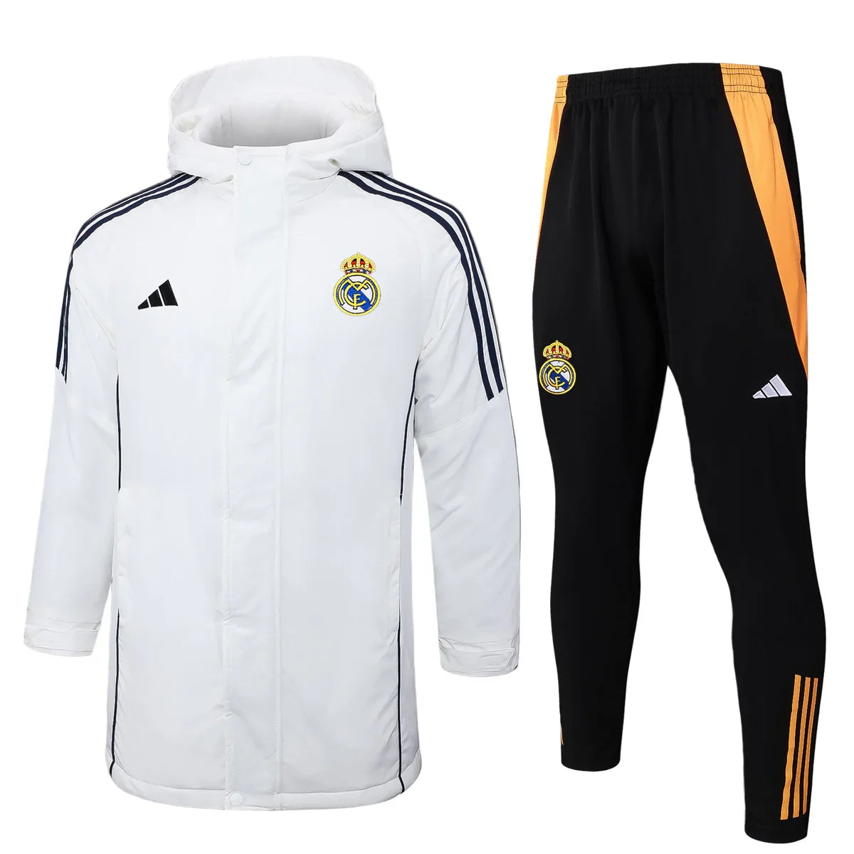 Abrigo acolchado impermeable + pantalones del Real Madrid