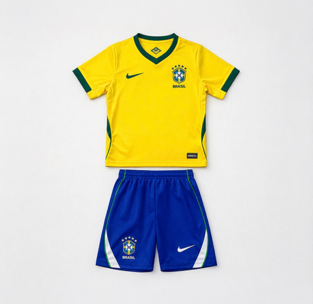Camiseta y Pantalones para niños Brasil Home 2026/27