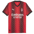 Camisa Milan Home 23/24 s/n° Torcedor Masculino - Vermelho e Preto - DA Sports Oficial